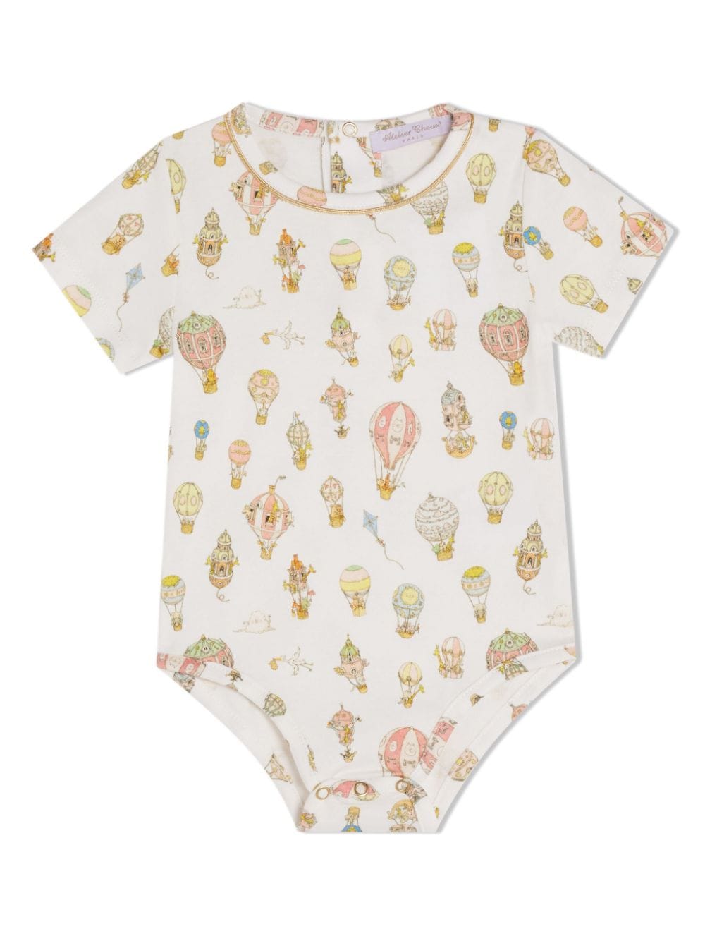 Atelier Choux Hot Air Balloons cotton bodysuit - Neutrals von Atelier Choux