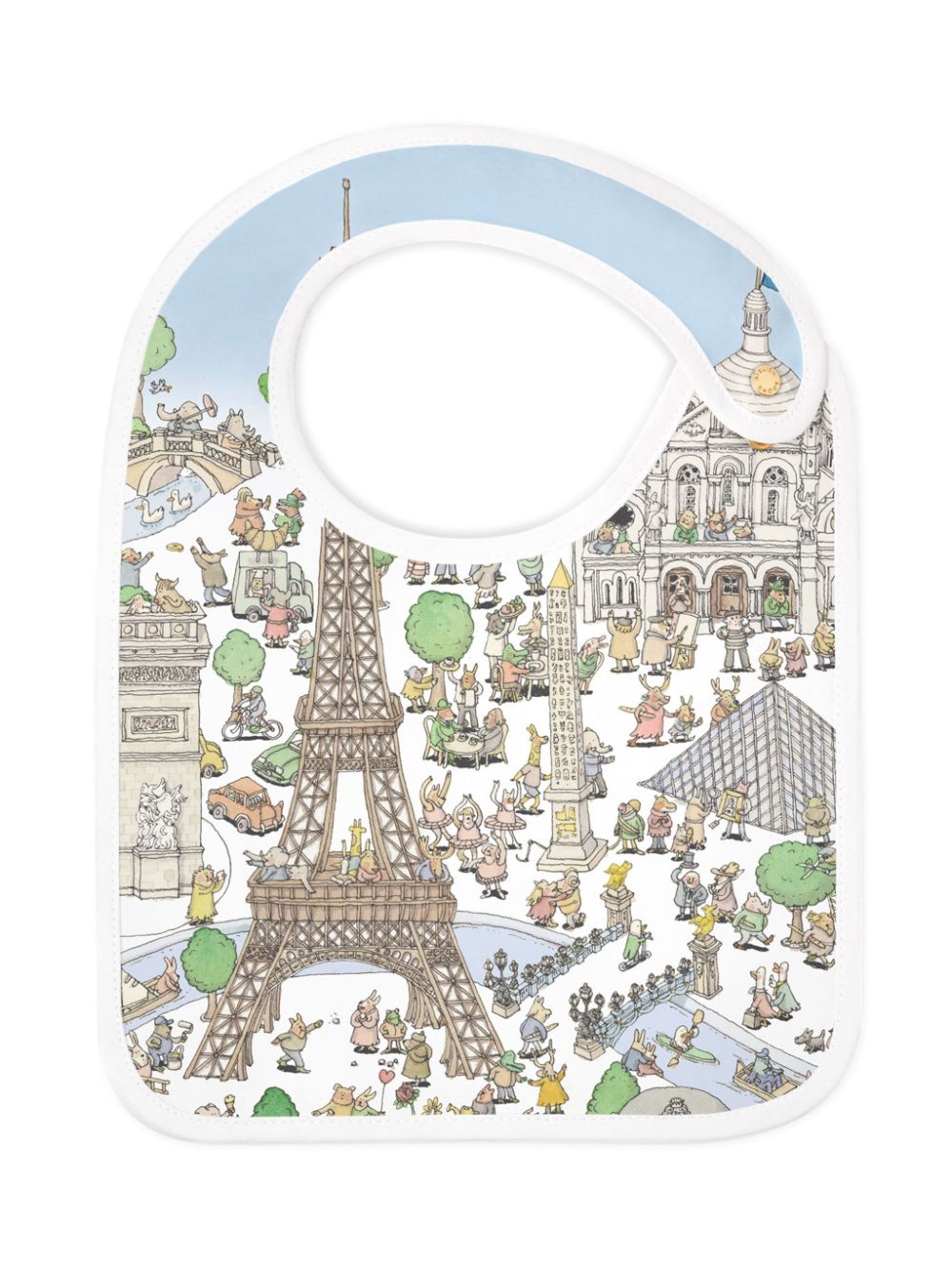 Atelier Choux Paris-print organic cotton bib - Blue von Atelier Choux