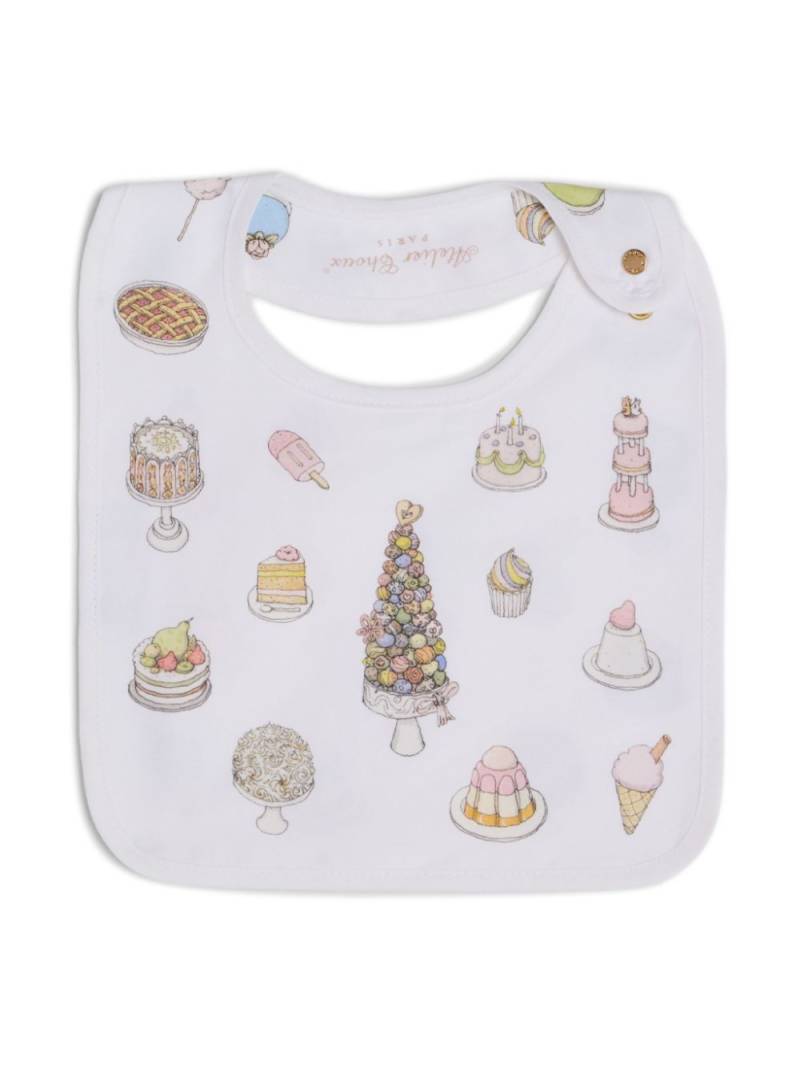 Atelier Choux Sweetie Pie organic cotton bib - White von Atelier Choux