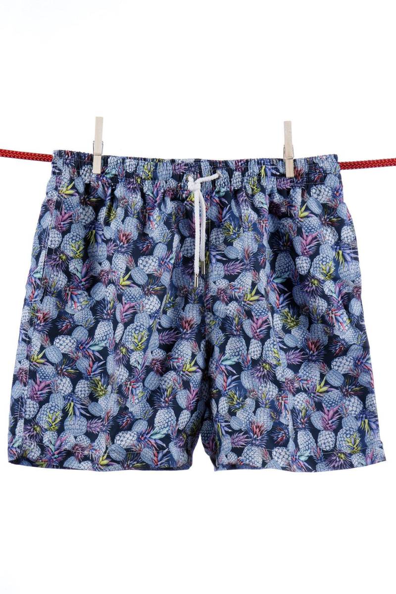 Ananas-badeshorts - Ibiza-modell Herren Blau L von Atelier F&B