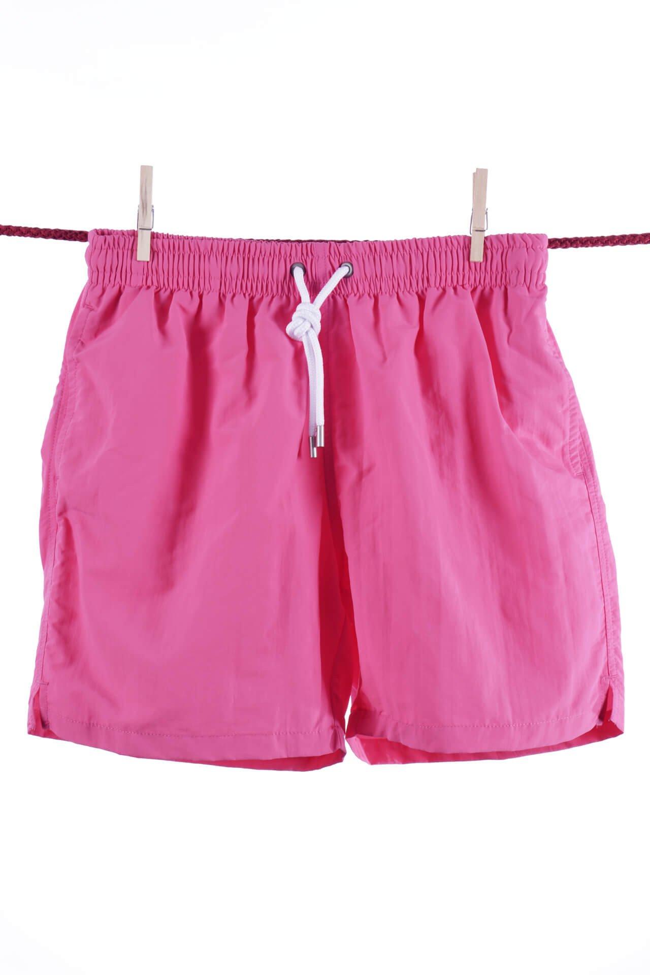 Einfarbige, Süße Badeshorts - Modell Ibiza Herren Pink S von Atelier F&B