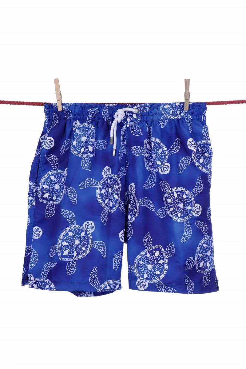 Einfarbige, Süße Badeshorts - Modell Ibiza Herren Blau S von Atelier F&B