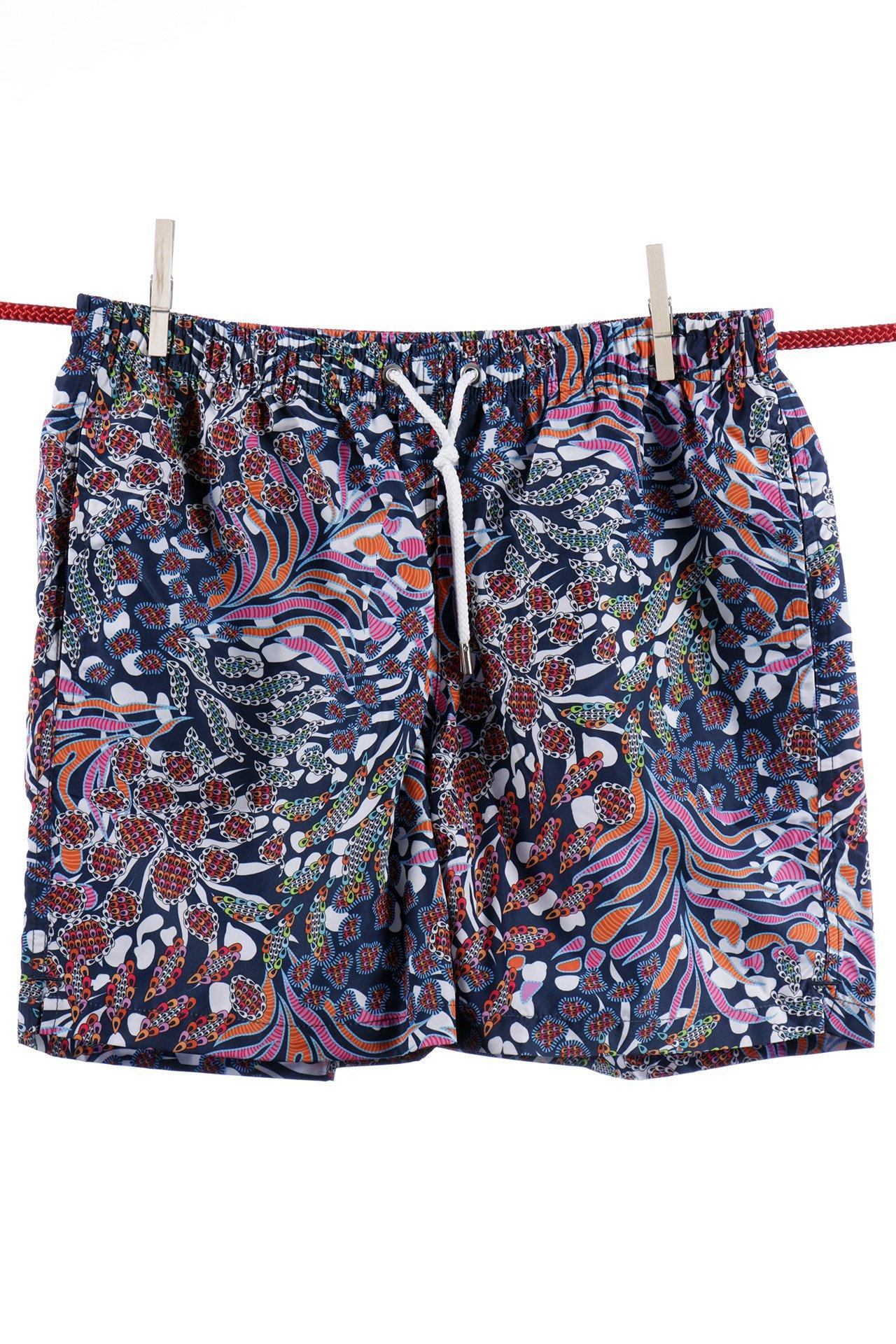 Koralle Badeshorts - Ibiza-modell Herren Blau S von Atelier F&B