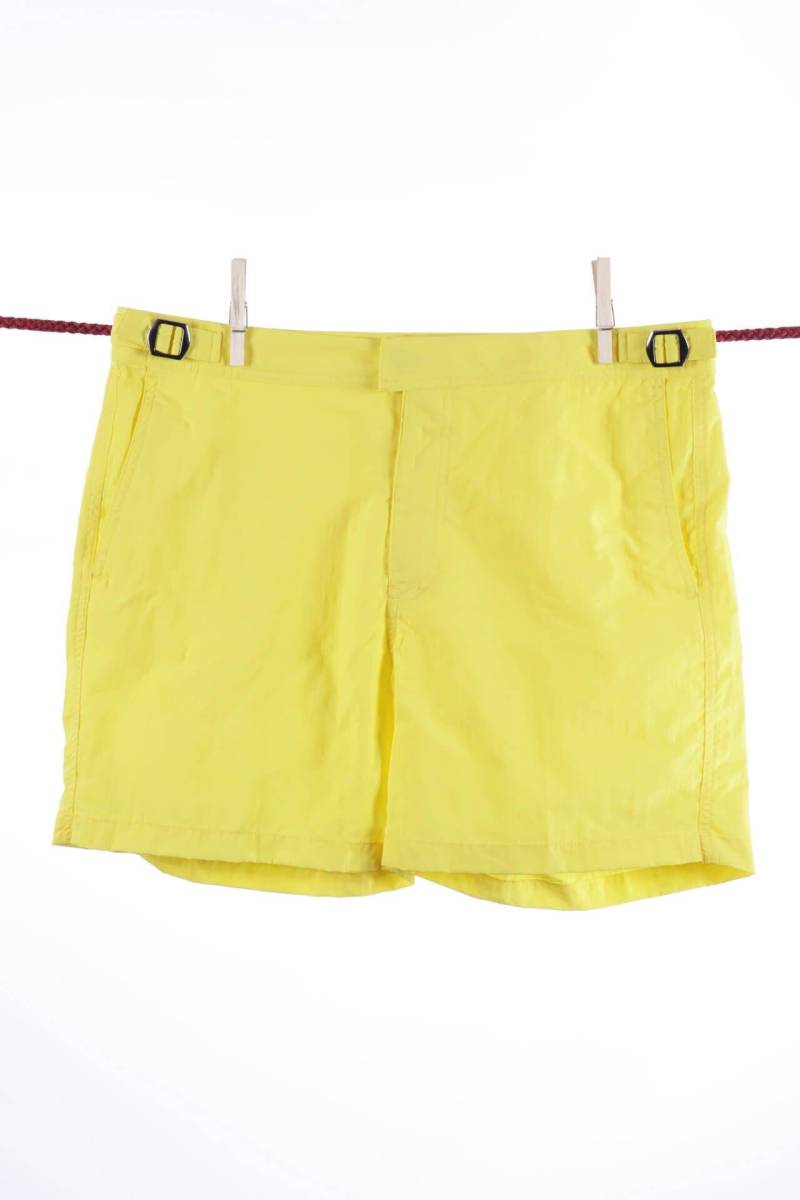 Einfarbige Zitronen-badeshorts - Modell Formentera Herren Gelb L von Atelier F&B