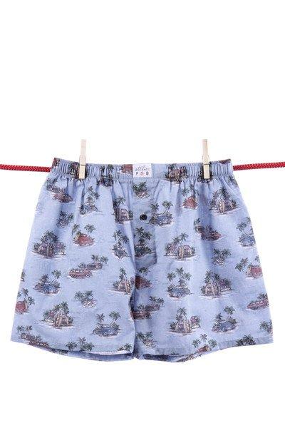 Havanna-boxershorts Herren Blau S von Atelier F&B