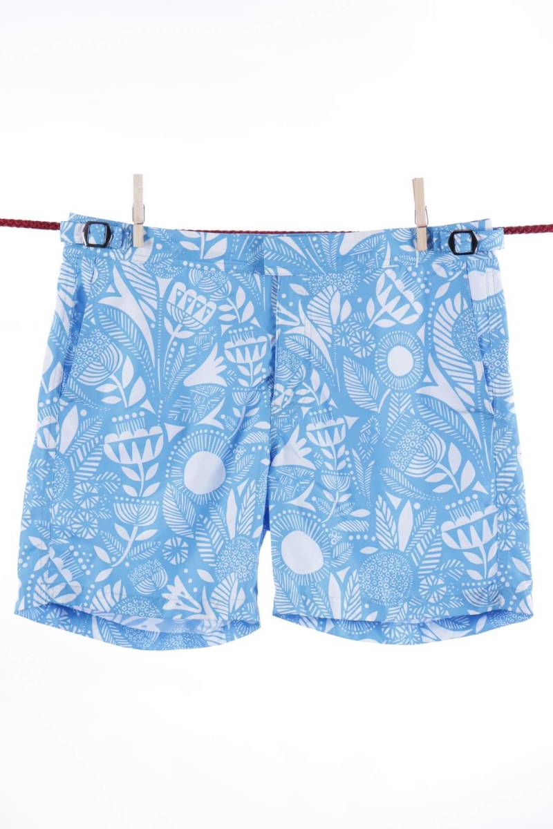 Einfarbige Afrika-badeshorts - Modell Formentera Herren Hellblau XL von Atelier F&B