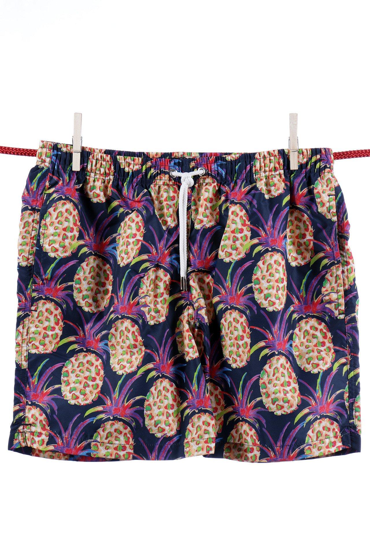 Ananas-badeshorts - Ibiza-modell Herren Blau XL von Atelier F&B