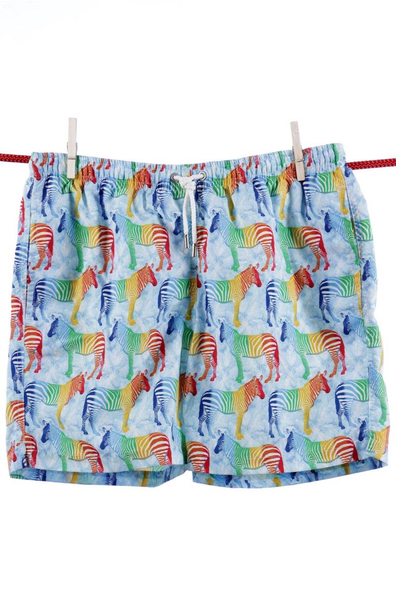 Zebra-badeshorts - Ibiza-modell Herren Blau XL von Atelier F&B