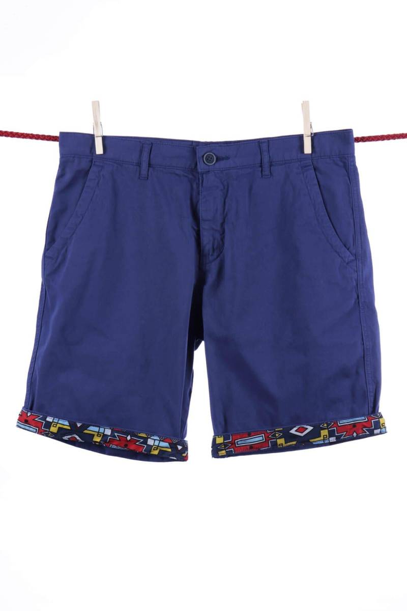 Aztekische Bermudashorts Herren Dunkelblau XXL von Atelier F&B