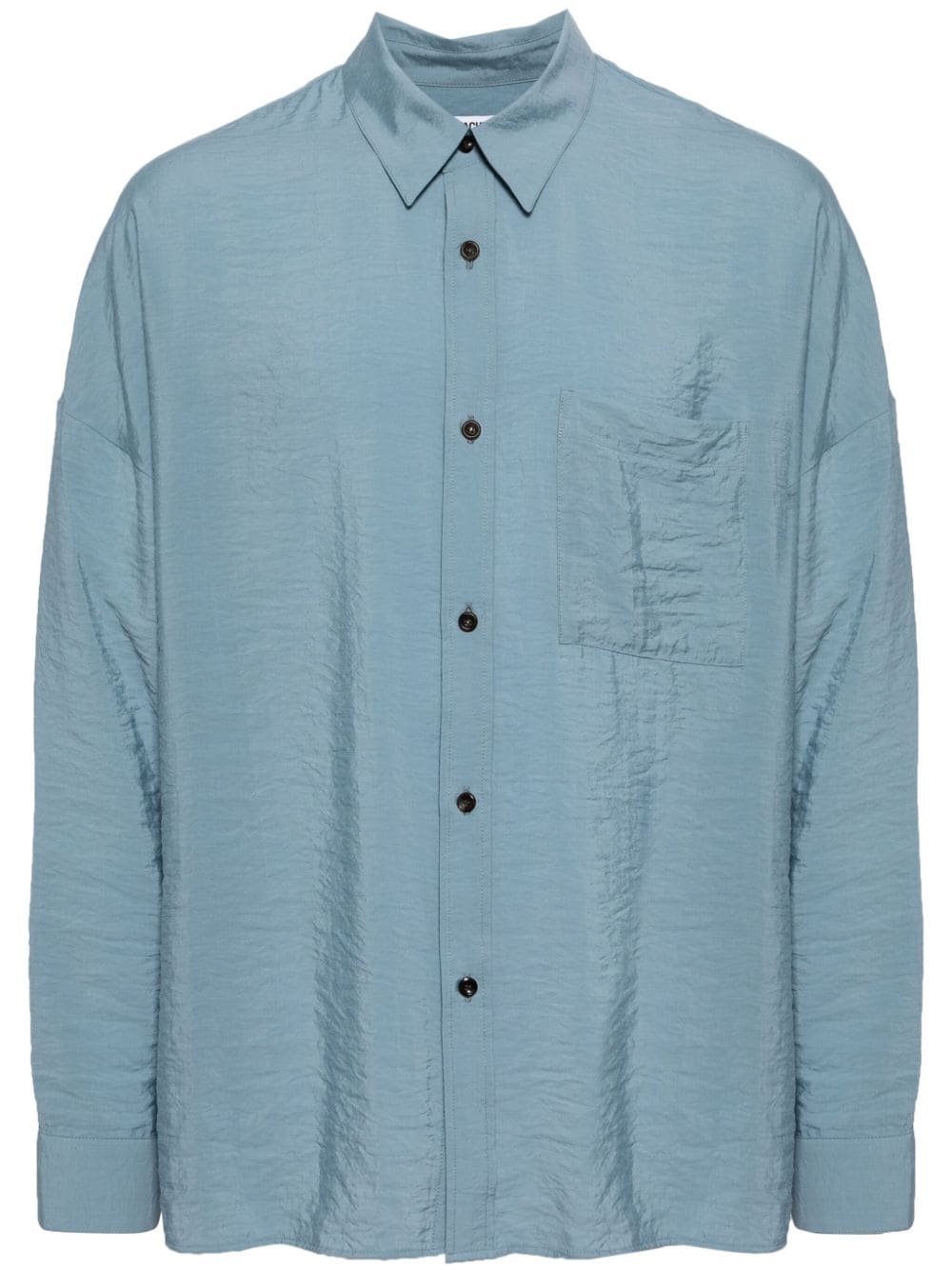 Attachment crinkled long-sleeve shirt - Blue von Attachment