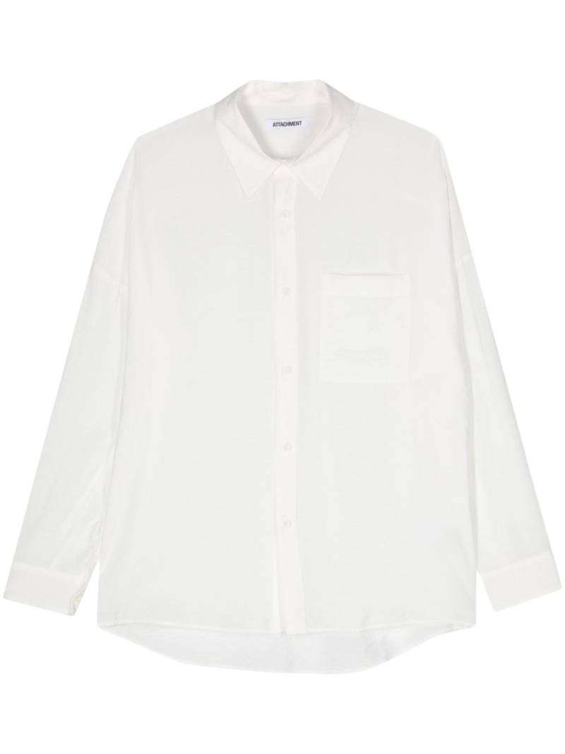 Attachment crinkled long-sleeve shirt - White von Attachment