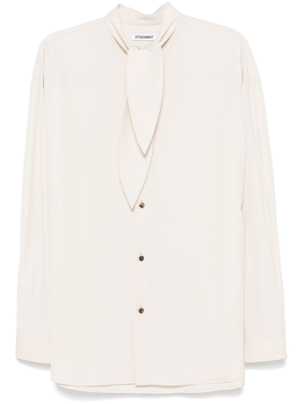 Attachment detachable-neckerchief shirt - Neutrals von Attachment