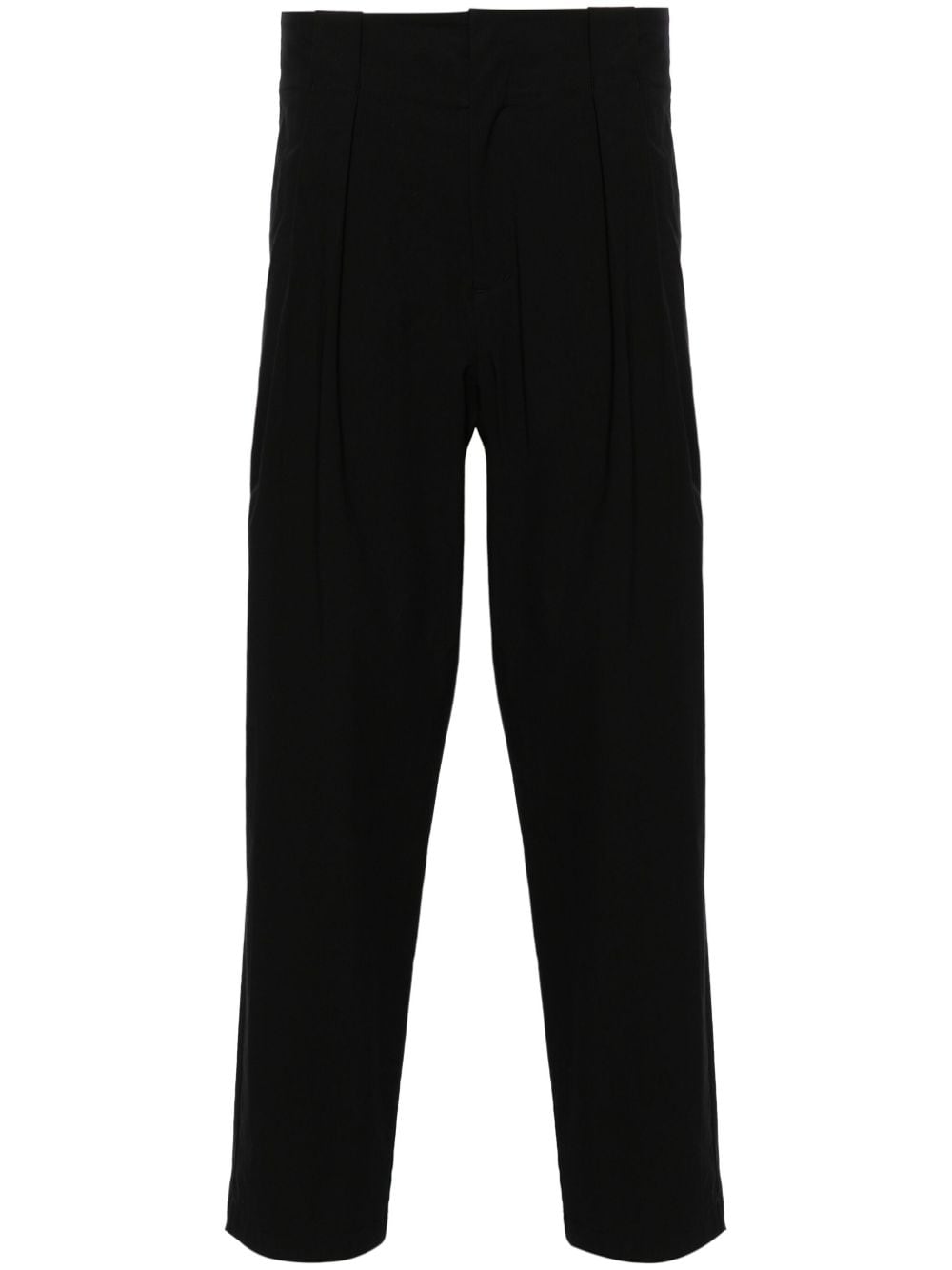 Attachment pleated straight tailored trousers - Black von Attachment