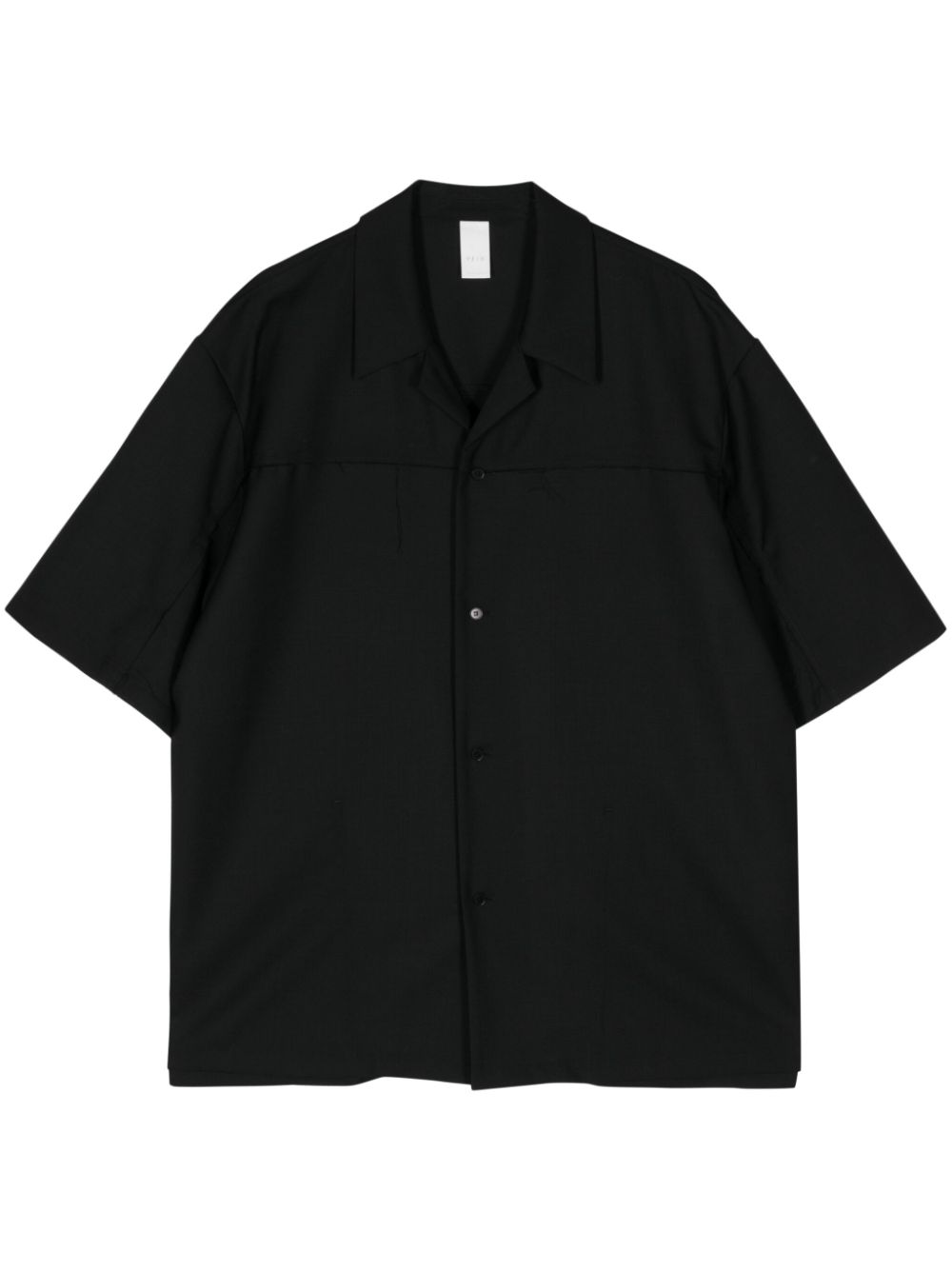 Attachment short-sleeve wool shirt - Black von Attachment