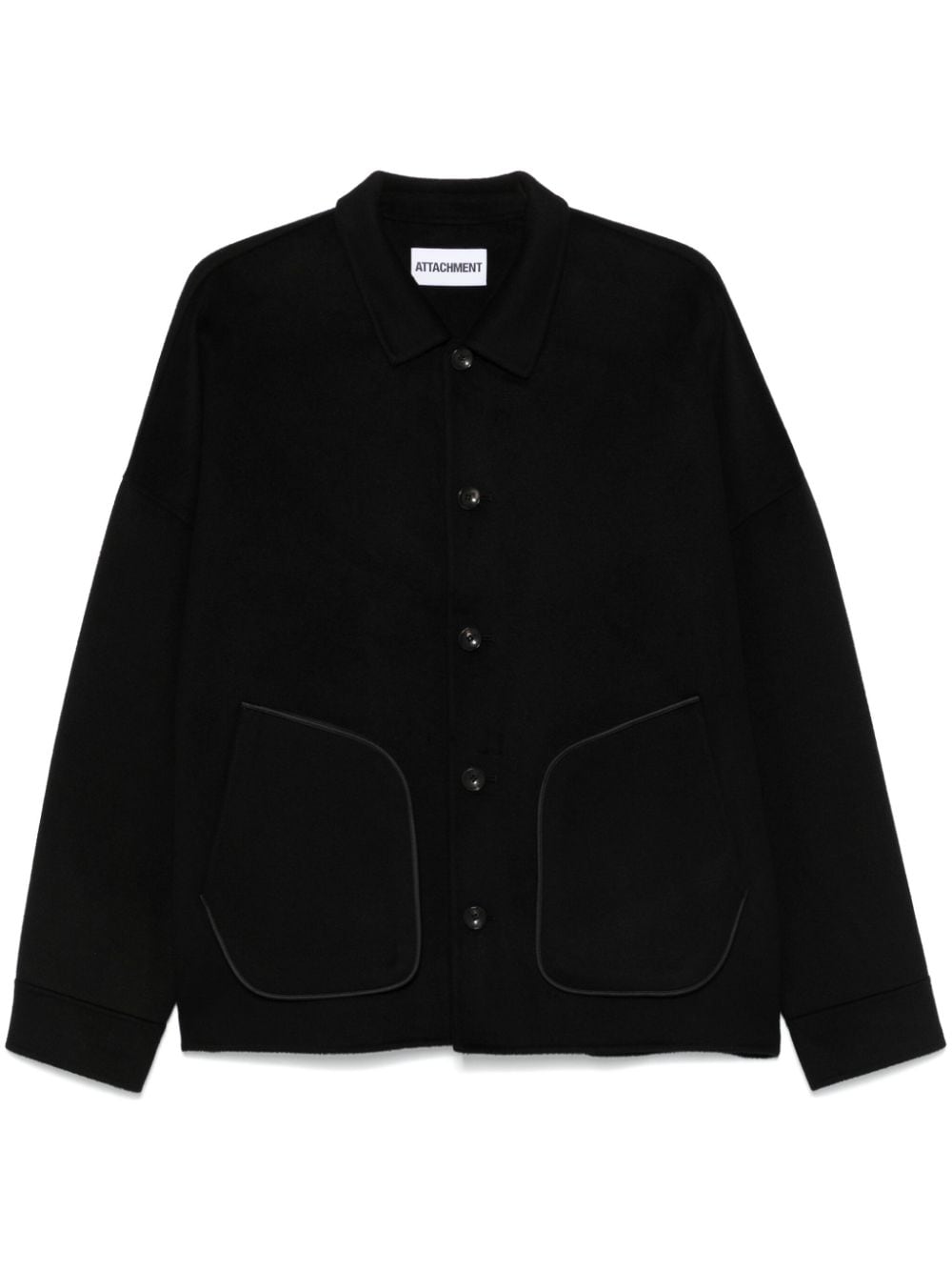 Attachment single-breasted shirt jacket - Black von Attachment