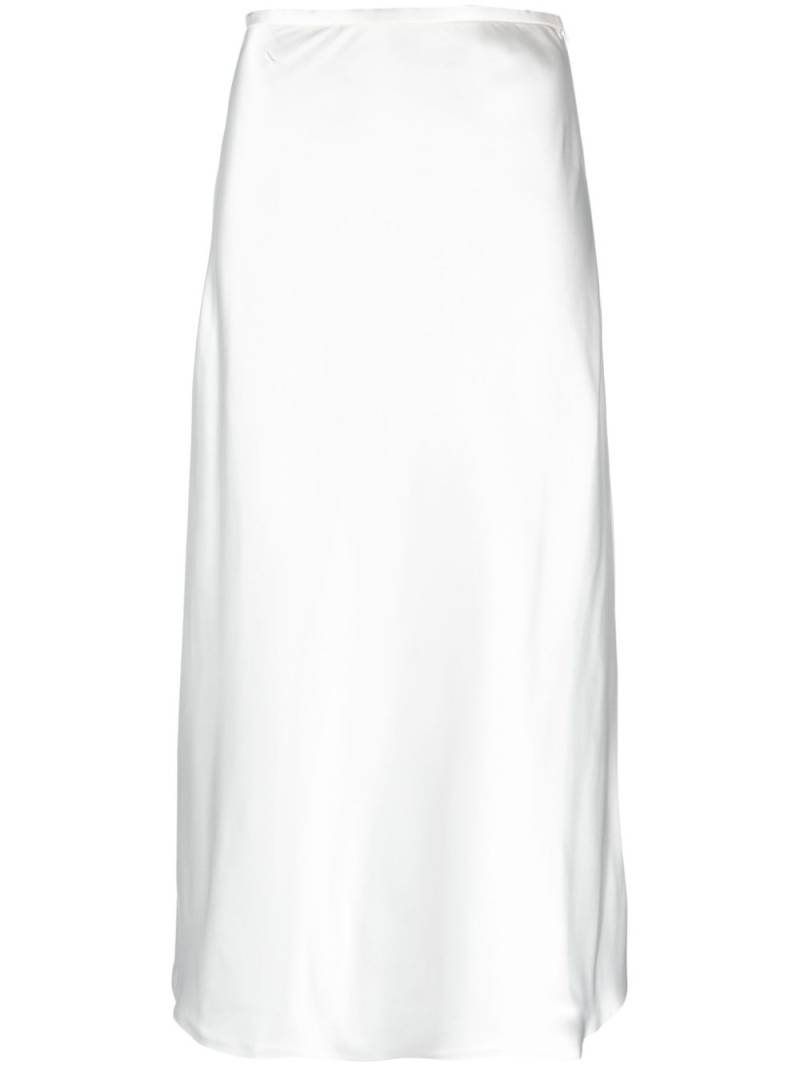 Atu Body Couture A-line satin maxi skirt - White von Atu Body Couture