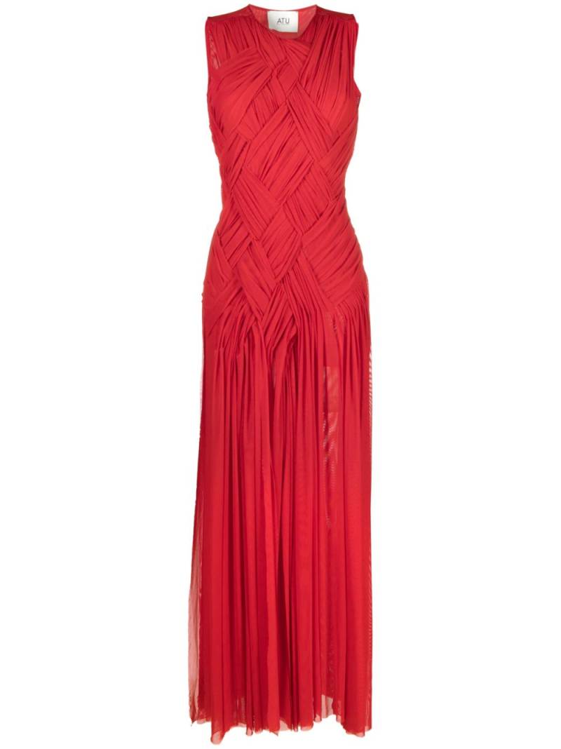 Atu Body Couture Emotional braided maxi dress - Red von Atu Body Couture