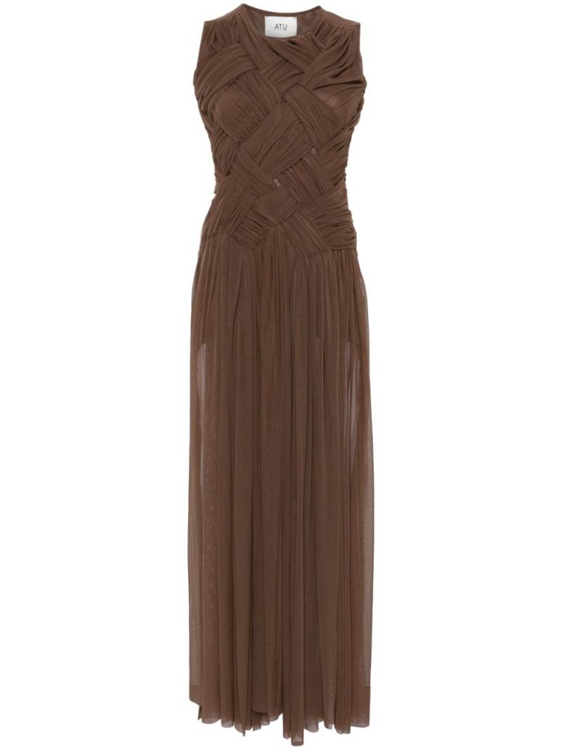 Atu Body Couture Emotional braided maxi dress - Brown von Atu Body Couture