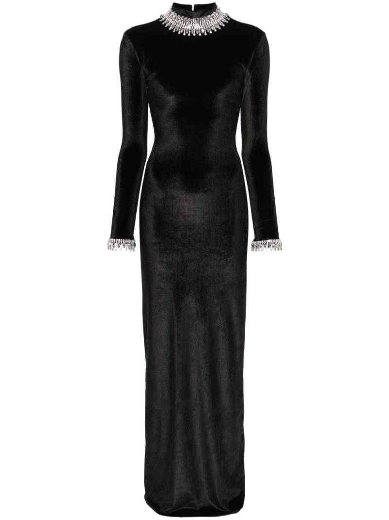 Atu Body Couture crystal-embellished velvet gown - Black von Atu Body Couture