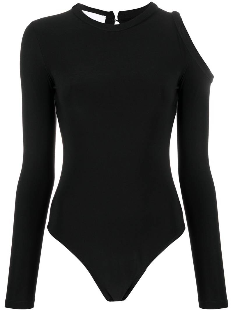 Atu Body Couture cut-detail long sleeve bodysuit - Black von Atu Body Couture