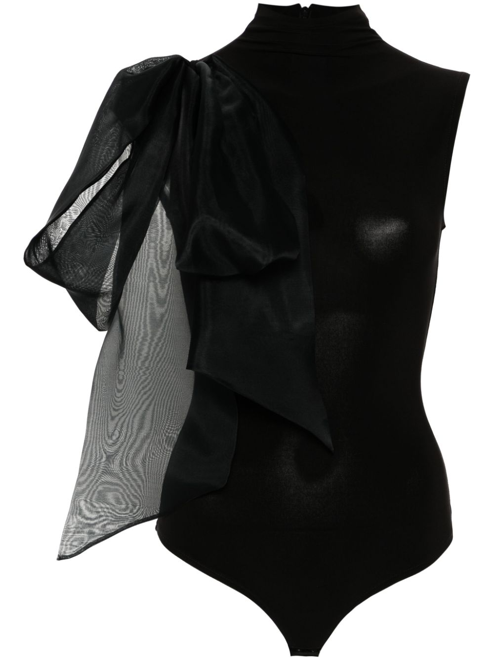 Atu Body Couture draped-detail bodysuit - Black von Atu Body Couture