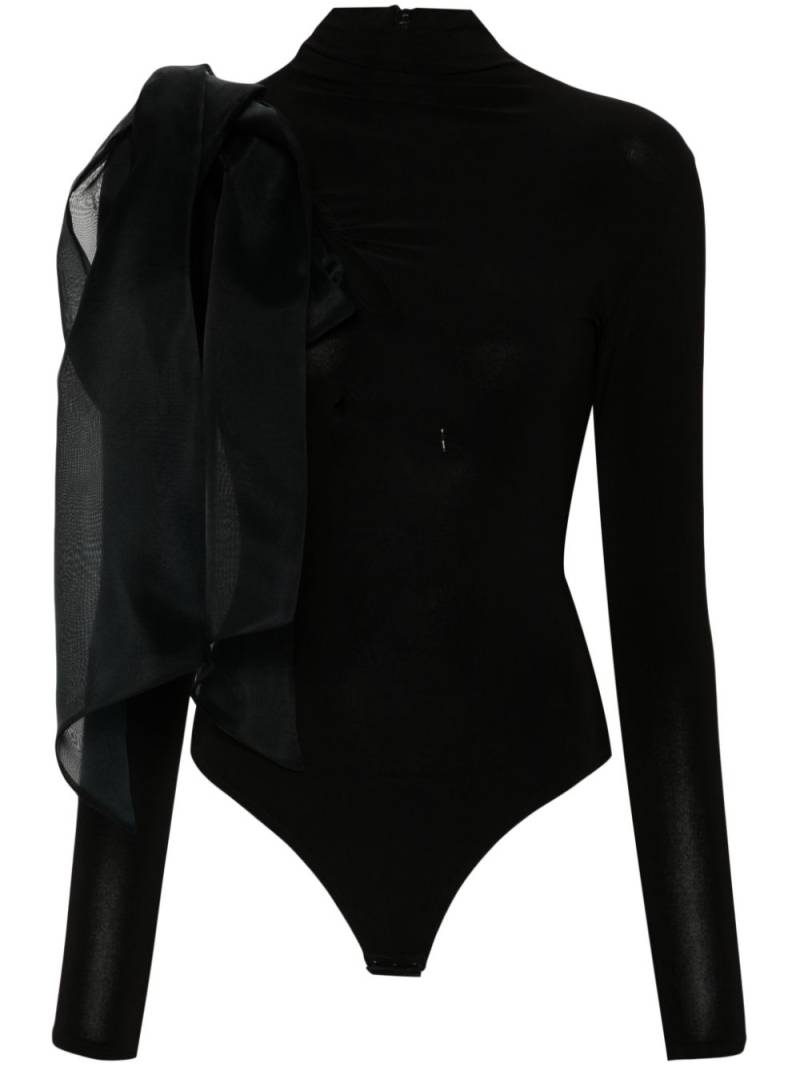 Atu Body Couture draped-detail bodysuit - Black von Atu Body Couture