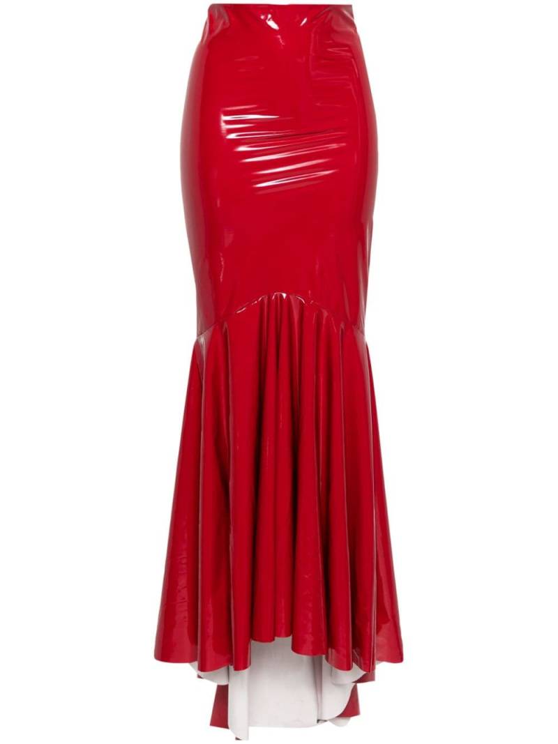 Atu Body Couture patent-finish mermaid maxi skirt - Red von Atu Body Couture