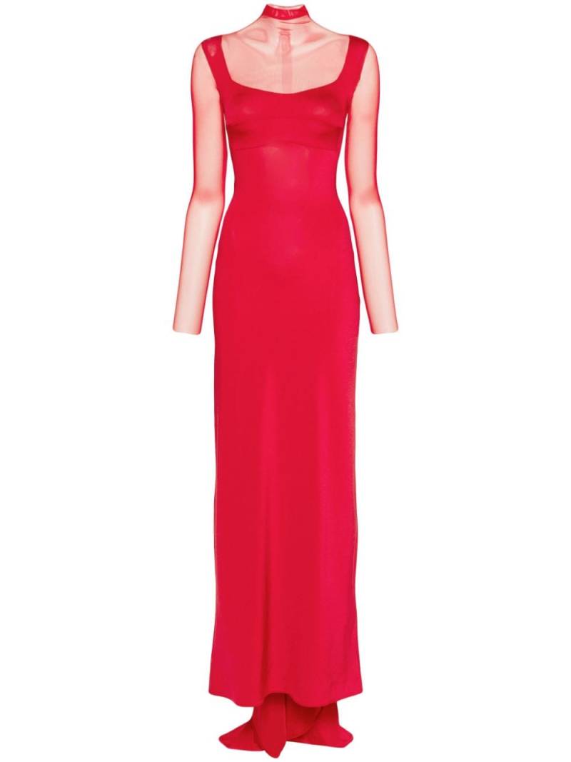 Atu Body Couture high neck panelled gown - Red von Atu Body Couture