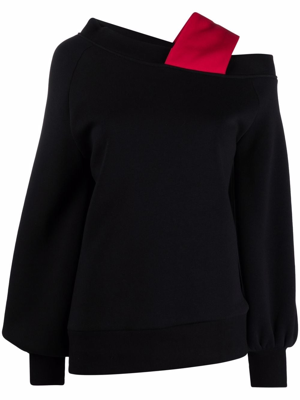 Atu Body Couture x Ioana Ciolacu padded-strap asymmetric sweatshirt - Black von Atu Body Couture