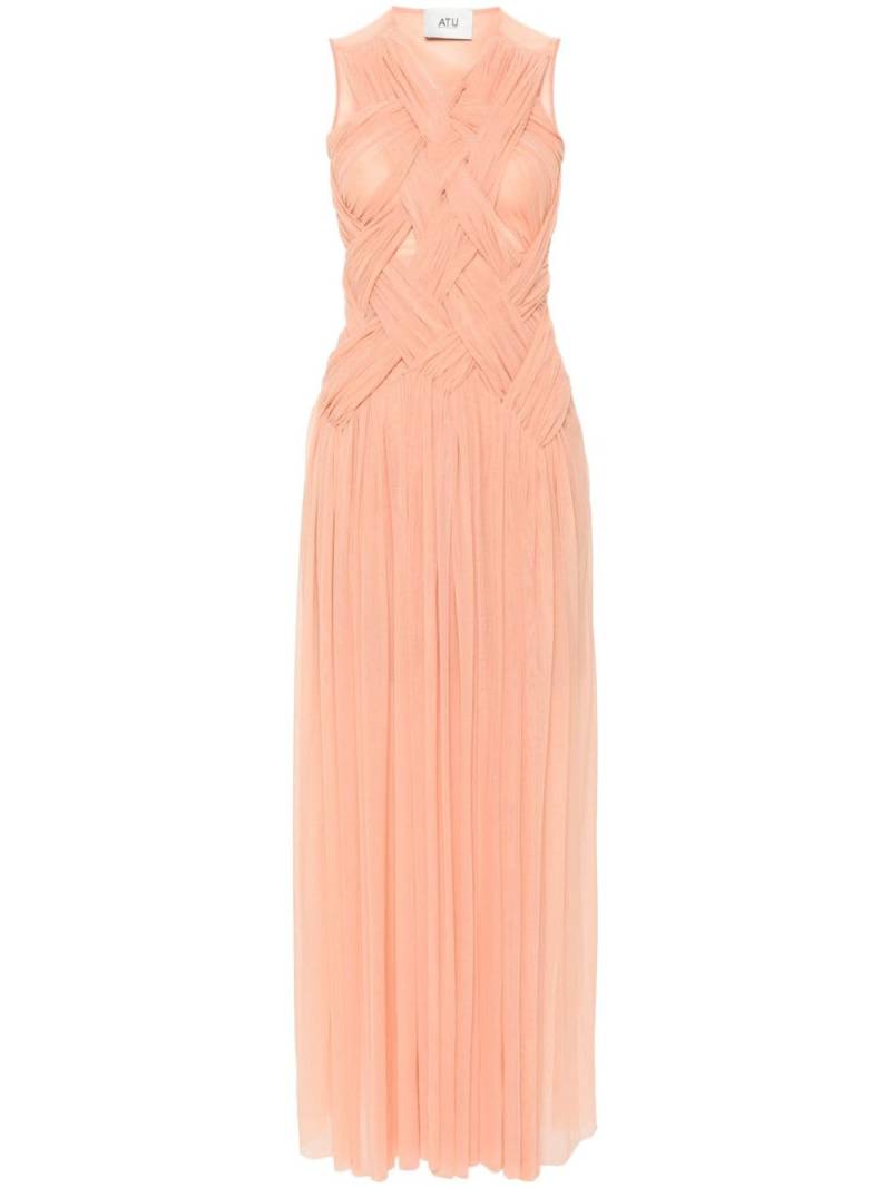 Atu Body Couture pleated gown - Pink von Atu Body Couture