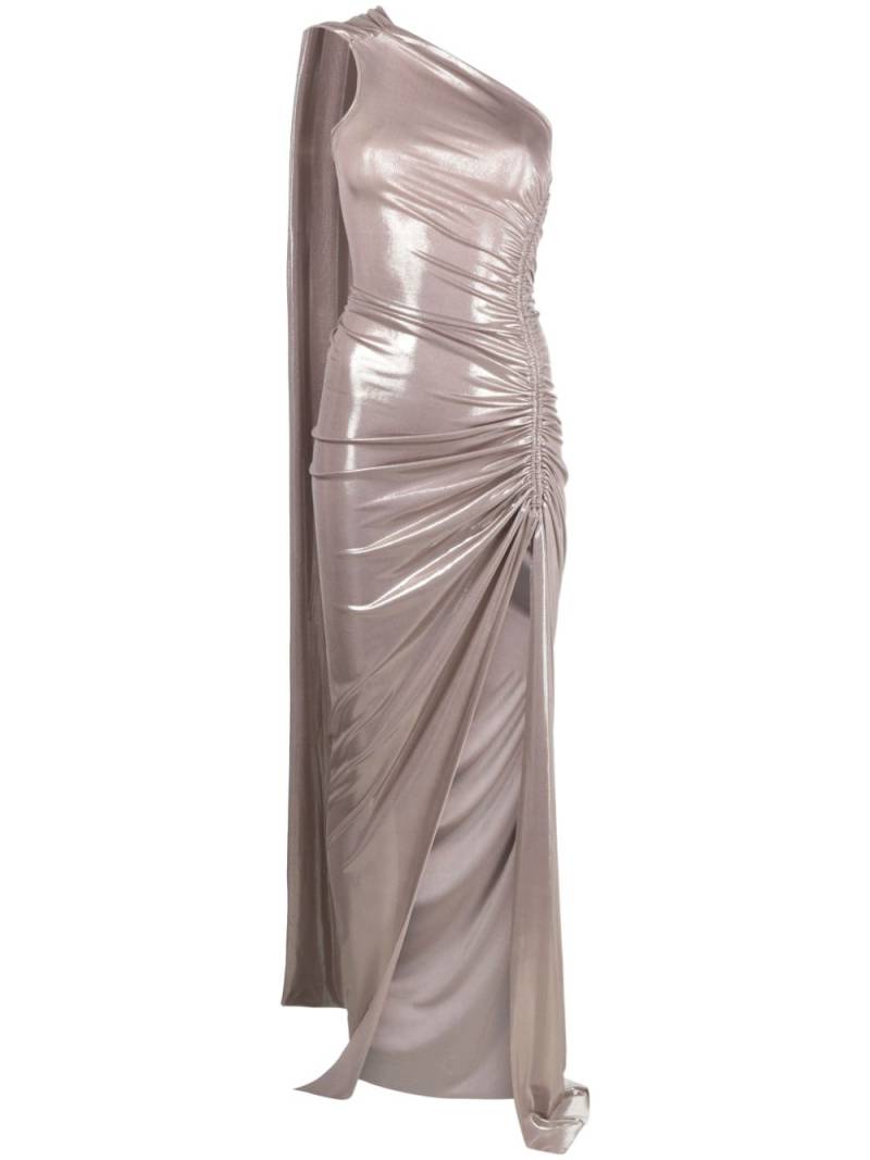 Atu Body Couture asymmetric ruched maxi dress - Neutrals von Atu Body Couture