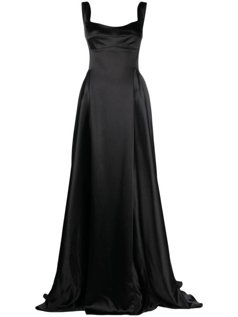 Atu Body Couture V-back satin gown - Black von Atu Body Couture