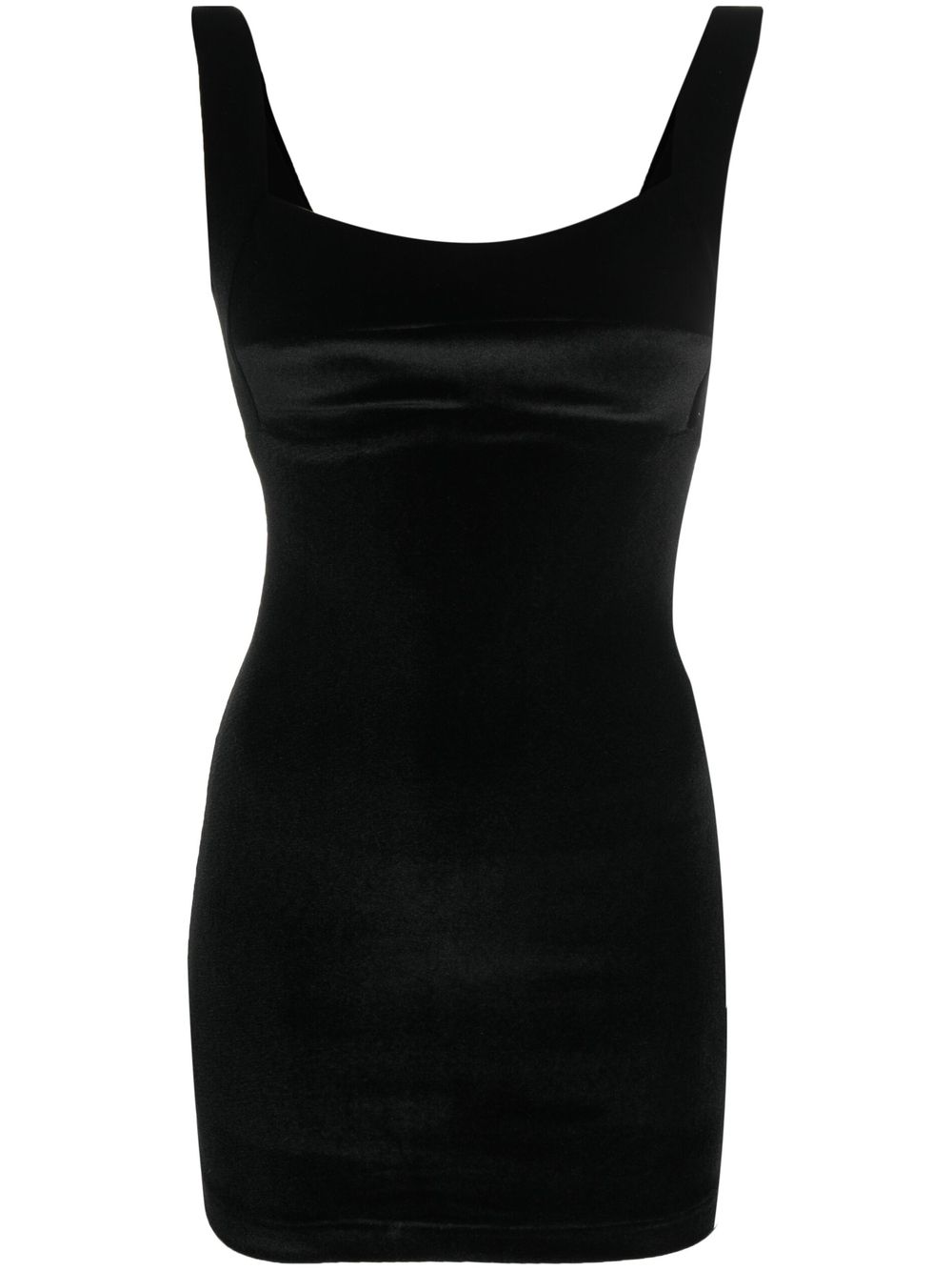 Atu Body Couture scoop-neck satin minidress - Black von Atu Body Couture