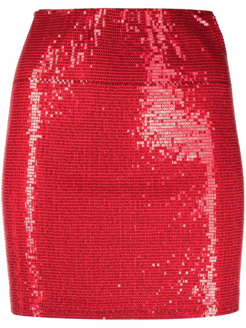 Atu Body Couture sequin-embellished fitted mini skirt - Red von Atu Body Couture