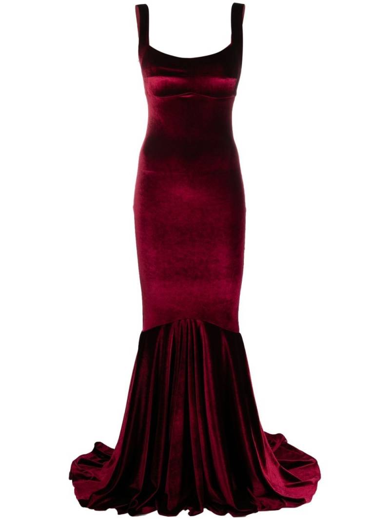 Atu Body Couture velvet mermaid gown - Red von Atu Body Couture