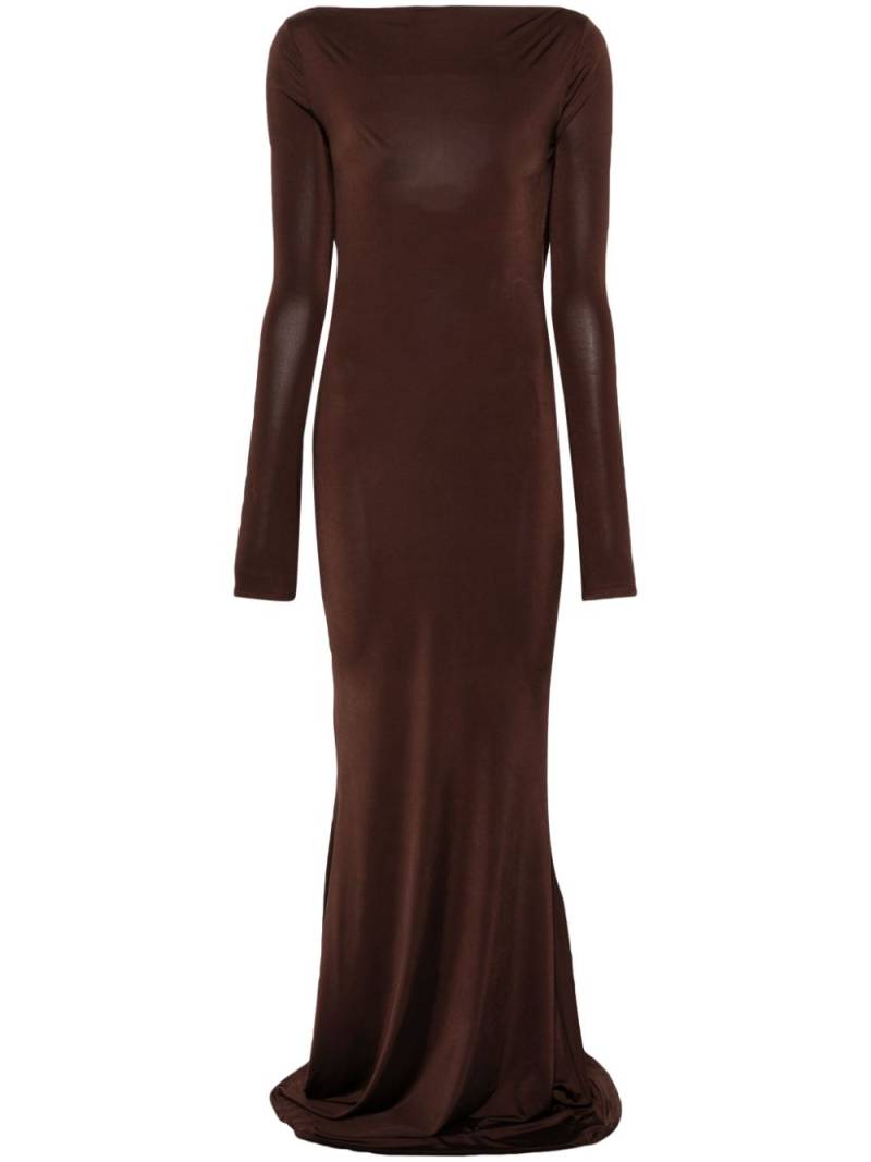 Atu Body Couture x Rue Ra cowl-effect maxi dress - Brown von Atu Body Couture