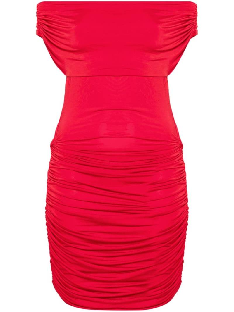 Atu Body Couture x Rue Ra ruched mini dress - Red von Atu Body Couture