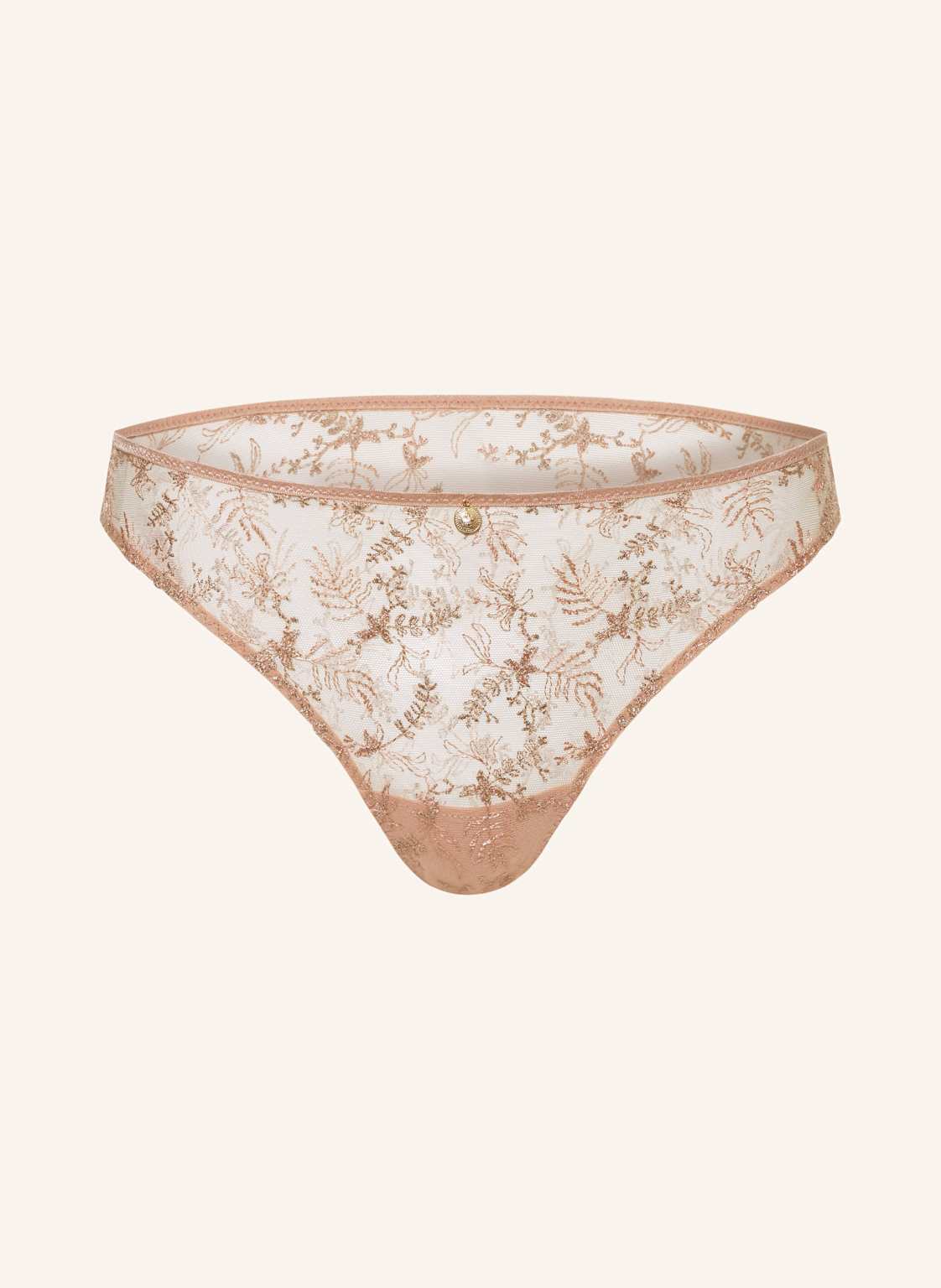Aubade Slip Sound Of Heart Mit Glitzergarn beige von Aubade