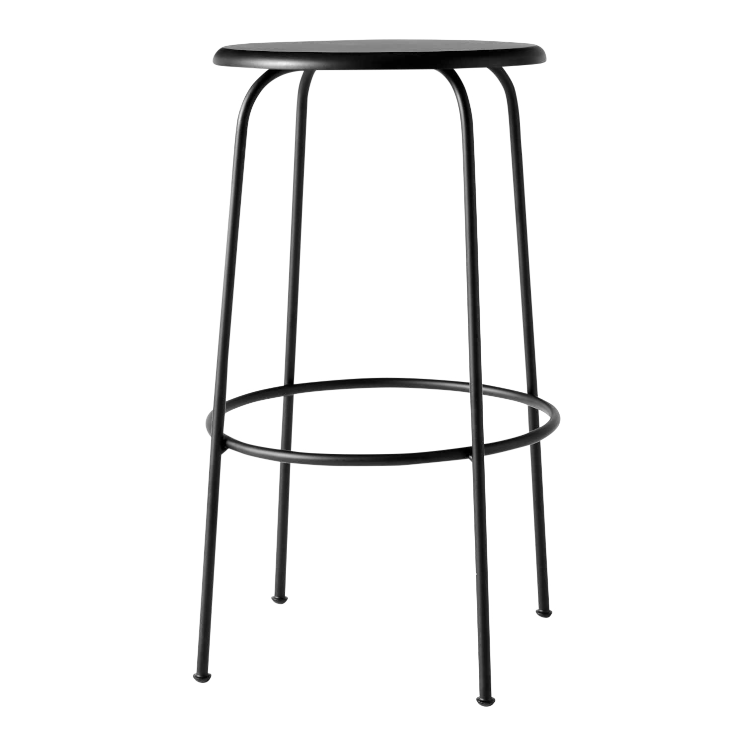 Afteroom Bar Stool Barhocker, Ausführung black steel - dark stained oak von Audo Copenhagen