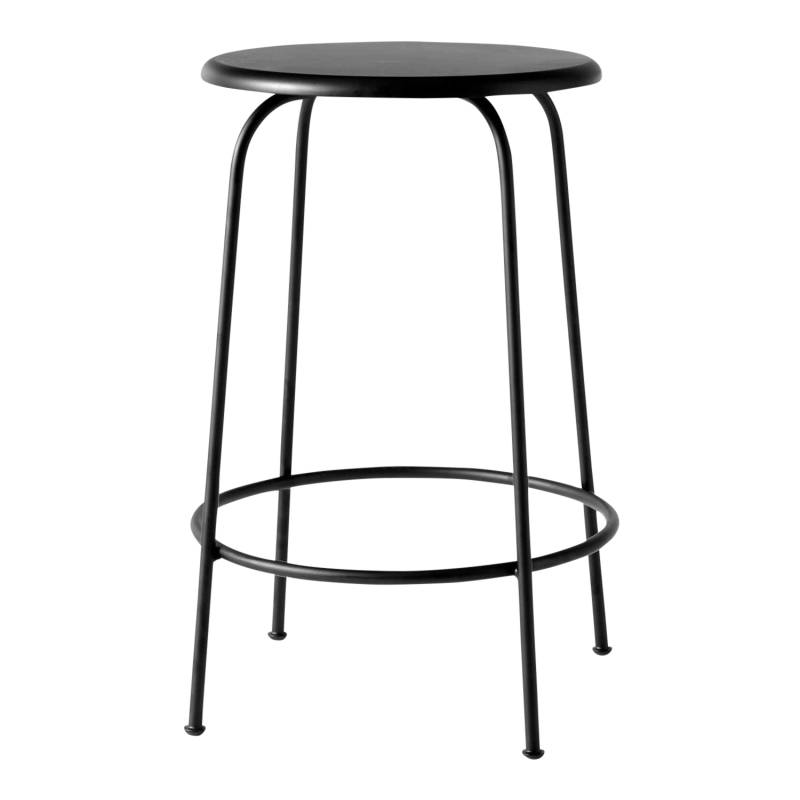 Afteroom Counter Stool Thekenhocker, Ausführung black steel - black oak von Audo Copenhagen