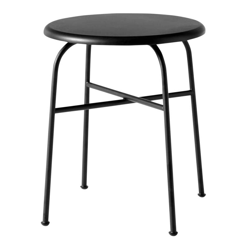 Afteroom Stool Hocker, Ausführung black steel - black oak von Audo Copenhagen