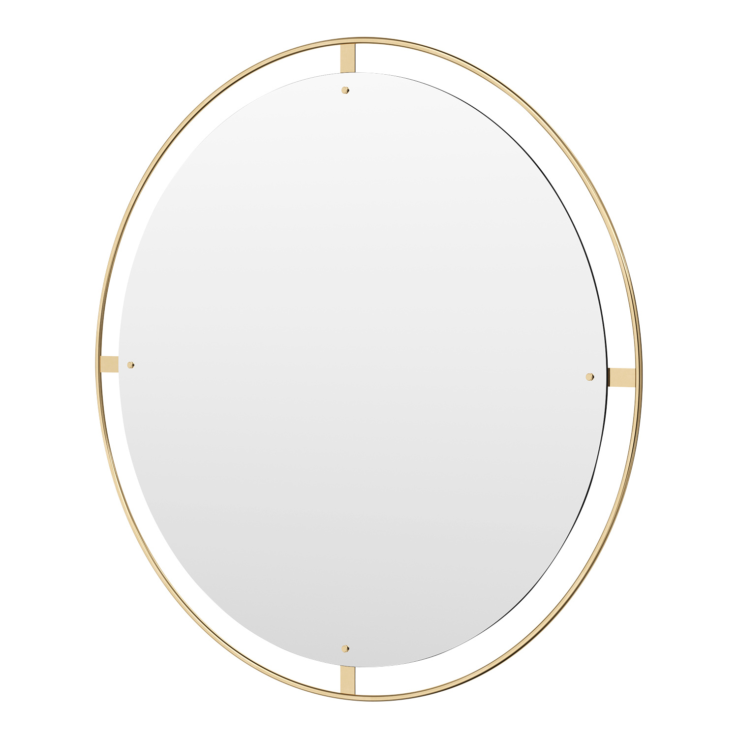 Nimbus Mirror Wandspiegel, Grösse d. 110cm, Farbe polished brass von Audo Copenhagen