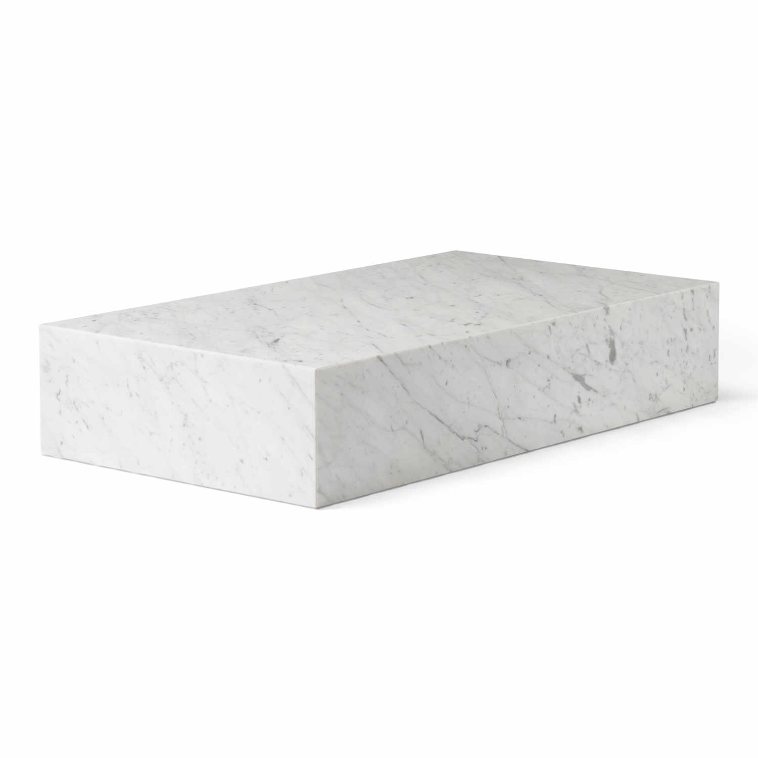 Plinth Grand Couchtisch, Marmor carrara von Audo Copenhagen