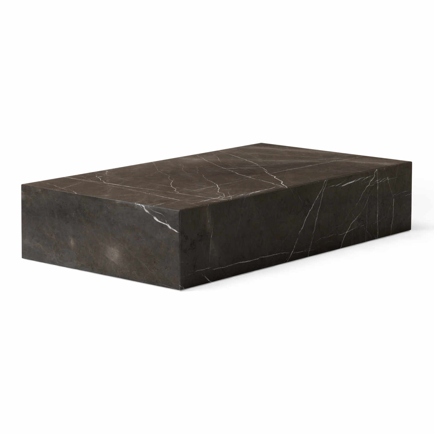 Plinth Grand Couchtisch, Marmor grey kendzo marble von Audo Copenhagen