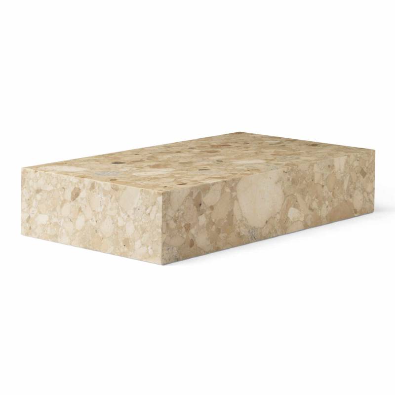 Plinth Grand Couchtisch, Marmor kunis breccia von Audo Copenhagen