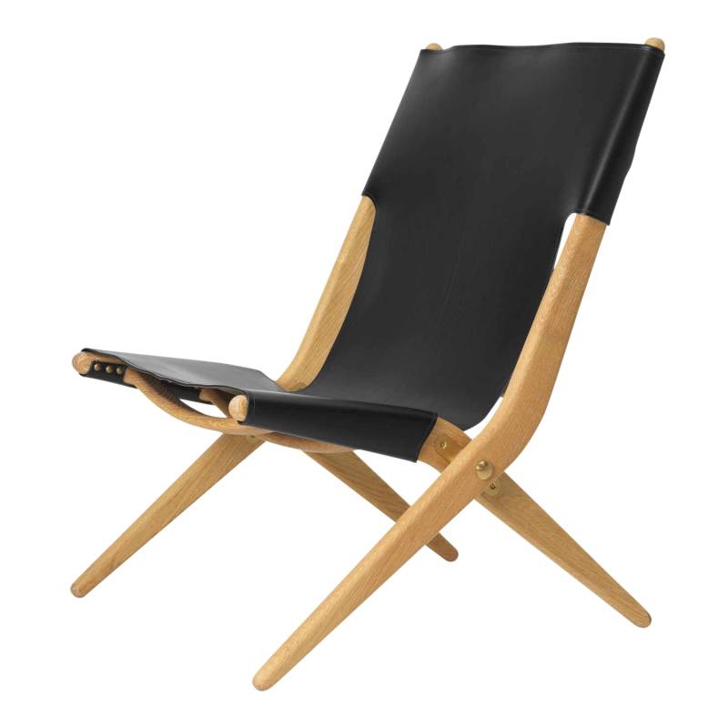 Saxe Chair Sessel, Ausführung black stained oak - black leather von Audo Copenhagen