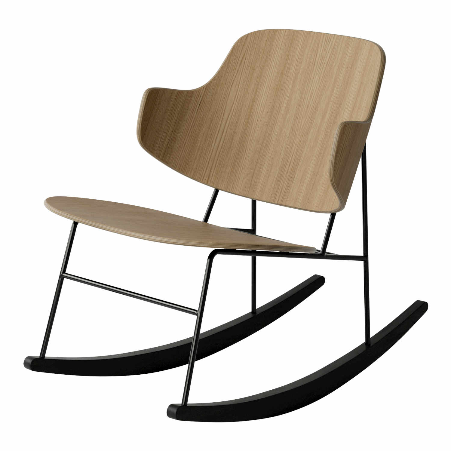 The Penguin Rocking Chair Veneer Schaukelstuhl, holz natural oak The Penguin Rocking Chair Veneer Schaukelstuhl, holz natural oak von Audo Copenhagen