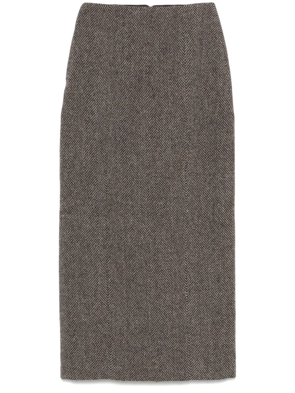 Auralee Lama Shetland maxi skirt - Neutrals von Auralee