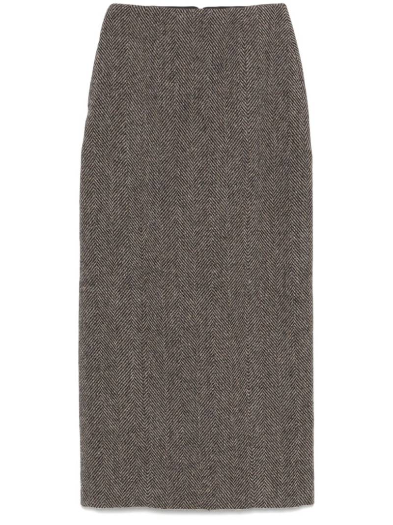 Auralee Lama Shetland maxi skirt - Neutrals von Auralee