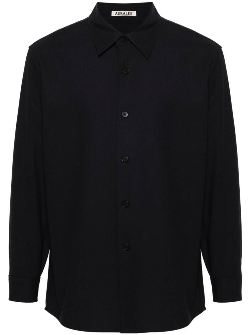 Auralee long-sleeve wool shirt - Blue von Auralee